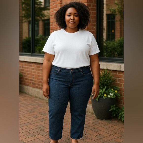 NYDJ Blue High-Waisted Jeans - Picture 1 of 6